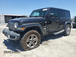 2020 Jeep Wrangler Unlimited Sahara with VIN 1C4HJXEN9LW247869, listed as a Copart auction lot 62697245 with 100,982 mi miles and Salvage title. Bid and sale history available at DreamBid. Image 1.