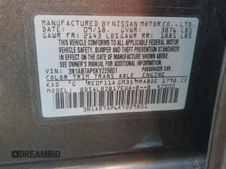 2019 Nissan Sentra S with VIN 3N1AB7AP6KY229801, listed as a Copart auction lot 82310174 with 81,241 mi miles and Salvage title. Bid and sale history available at DreamBid. Image 12.