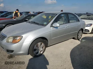 2009 Kia Spectra EX with VIN KNAFE221X95631249, listed as a Copart auction lot 75119304 with 193,338 mi miles and Salvage Title. Bid and sale history available at carsss.com. Image 1.