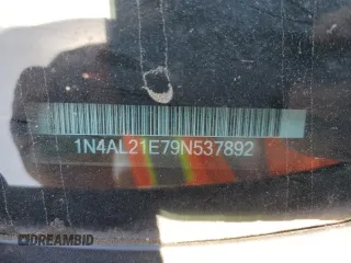 2009 Nissan Altima SL with VIN 1N4AL21E79N537892, listed as a Copart auction lot 52574625 with 184,366 mi miles and Salvage Title. Bid and sale history available at DreamBid. Image 14.