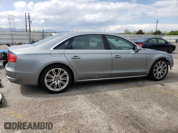2013 Audi A8 3.0L with VIN WAURGAFD2DN026253, listed as a Copart auction lot 55476795 with 133,083 mi miles and Salvage title. Bid and sale history available at DreamBid. Image 3.