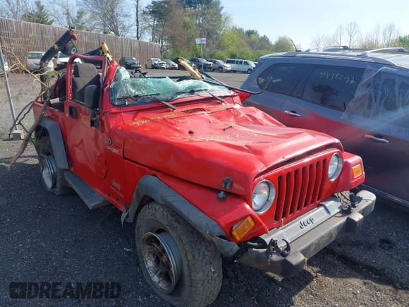 2004 Jeep Wrangler Sport with VIN 1J4FA49S14P803149, listed as a IAAI auction lot 42022481 with Not Provided miles. Bid and sale history available at carsss.com. Image 1.