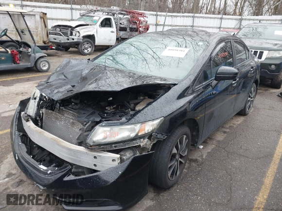 2015 Honda Civic EX with VIN 19XFB2F82FE005424, listed as a IAAI auction lot 40898381 with 189,558 mi miles and . Bid and sale history available at carsss.com. Image 17.