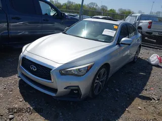 2018 Infiniti Q50 3.0t LUXE with VIN JN1EV7AP8JM355426, listed as a IAAI auction lot 41990581 with 73,042 mi miles. Bid and sale history available at carsss.com. Image 16.