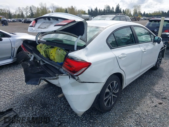2014 Honda Civic Sedan EX with VIN 19XFB2F83EE219756, listed as a IAAI auction lot 41979377 with 102,202 mi miles. Bid and sale history available at carsss.com. Image 4.