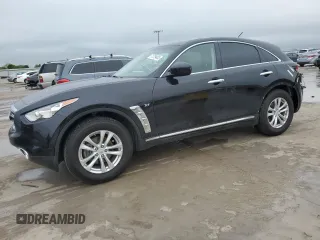 2015 Infiniti QX70 with VIN JN8CS1MW9FM481352, listed as a Copart auction lot 51229405 with 64,309 mi miles and Salvage Title. Bid and sale history available at DreamBid. Image 1.