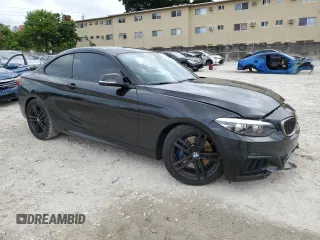 2021 BMW 2 Series M240i with VIN WBA2J5C09M7H38505, listed as a Copart auction lot 72758454 with 23,360 mi miles and Salvage Title. Bid and sale history available at carsss.com. Image 4.