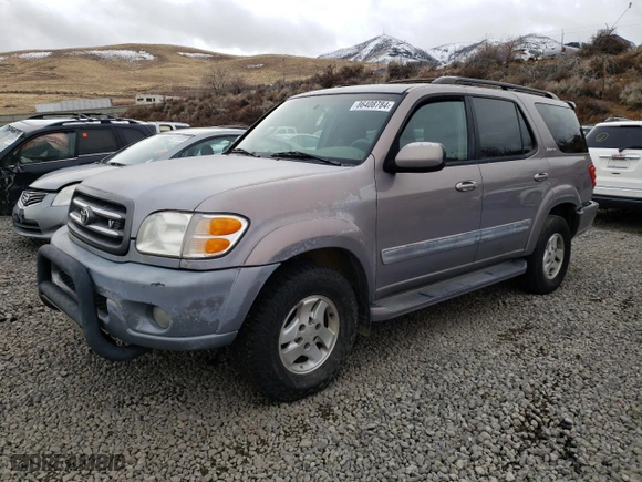 2002 Toyota Sequoia Limited with VIN 5TDZT38A72S093306, listed as a Copart auction lot 86408784 with 0 mi miles and Salvage Title. Bid and sale history available at carsss.com. Image 1.
