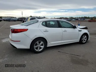 2015 Kia Optima LX with VIN KNAGM4A77F5597792, listed as a Copart auction lot 41701215 with 66,135 mi miles and Salvage Title. Bid and sale history available at carsss.com. Image 3.