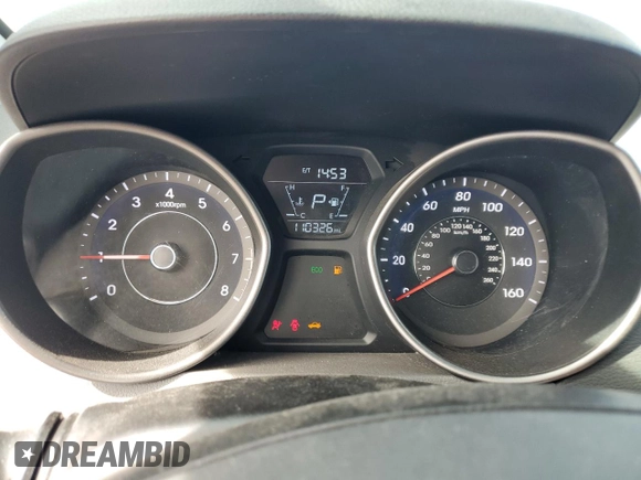 2014 Hyundai Elantra SE with VIN 5NPDH4AE3EH495669, listed as a Copart auction lot 50342015 with 110,326 mi miles and Salvage Title. Bid and sale history available at DreamBid. Image 9.