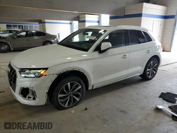 2021 Audi Q5 Premium Plus с VIN WA1BAAFY8M2116172, выставлен на аукционе Copart как лот 60318235 с пробегом 74 921 миль миль и Списание • Salvage title. История ставок и продаж доступна на DreamBid. Изображение 1.