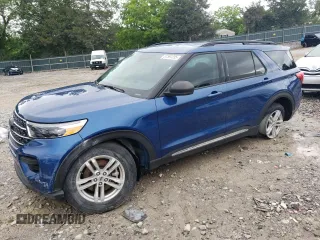 2021 Ford Explorer XLT z VIN 1FMSK7DH9MGB32999, wystawiony jako Copart lot #57591235 z przebiegiem 60 232 mil mil oraz Szkoda całkowita • Salvage title. Historia ofert i sprzedaży dostępna na DreamBid. Obrazek 1.