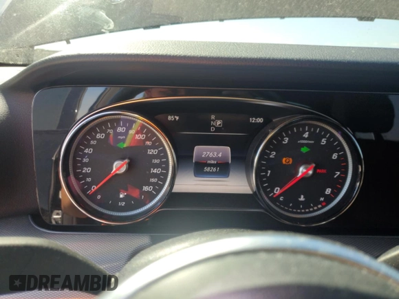 2019 Mercedes-Benz E-Class E 300 with VIN WDDZF4JB3KA587195, listed as a Copart auction lot 50688185 with 58,261 mi miles and Salvage Title. Bid and sale history available at carsss.com. Image 9.