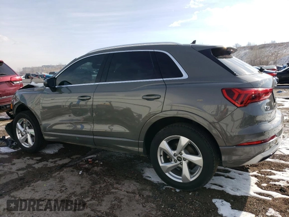 2022 Audi Q3 Premium with VIN WA1AUCF33N1052925, listed as a Copart auction lot 45545485 with 37,002 mi miles and Salvage Title. Bid and sale history available at carsss.com. Image 2.
