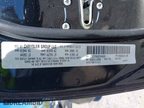 2013 Dodge Dart SXT with VIN 1C3CDFBA9DD344620, listed as a IAAI auction lot 41675513 with 70,624 mi miles. Bid and sale history available at carsss.com. Image 9.
