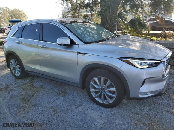 2021 Infiniti QX50 ESSENTIAL with VIN 3PCAJ5CA4MF108499, listed as a Copart auction lot 74931304 with 8,977 mi miles and Non Repairable. Bid and sale history available at carsss.com. Image 4.
