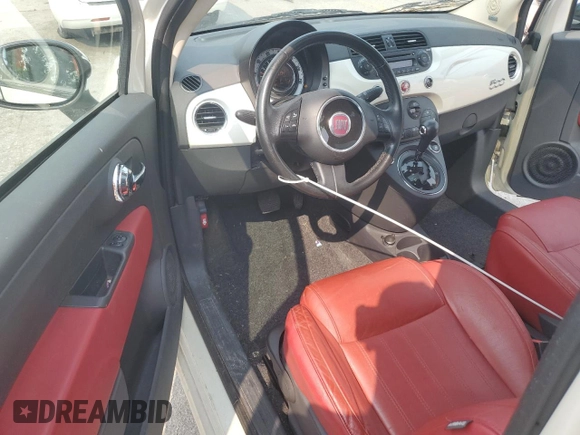 2012 FIAT 500 Lounge with VIN 3C3CFFCR9CT127351, listed as a Copart auction lot 59026495 with 78,147 mi miles and Salvage title. Bid and sale history available at DreamBid. Image 8.