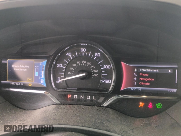 2013 Lincoln MKZ Hybrid with VIN 3LN6L2LU2DR816897, listed as a Copart auction lot 55295105 with 147,743 mi miles and Salvage Title. Bid and sale history available at carsss.com. Image 9.