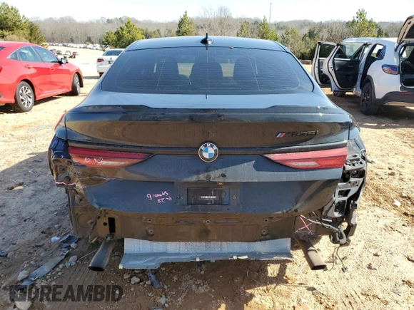 2020 BMW 2 Series M235i xDrive with VIN WBA13AL05L7F72397, listed as a Copart auction lot 43354335 with 53,105 mi miles and Salvage Title. Bid and sale history available at carsss.com. Image 6.