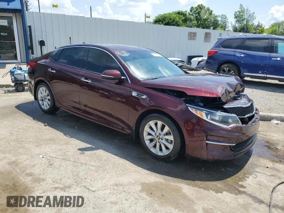 2018 Kia Optima S with VIN 5XXGT4L35JG265287, listed as a Copart auction lot 61407805 with 123,891 mi miles and Salvage title. Bid and sale history available at DreamBid. Image 4.