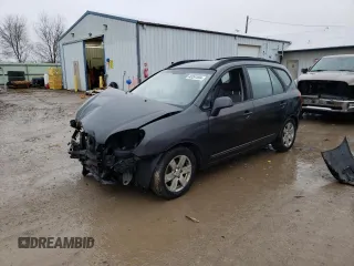 2008 Kia Rondo LX with VIN KNAFG526687163076, listed as a Copart auction lot 40261004 with 0 mi miles and Salvage Title. Bid and sale history available at carsss.com. Image 1.