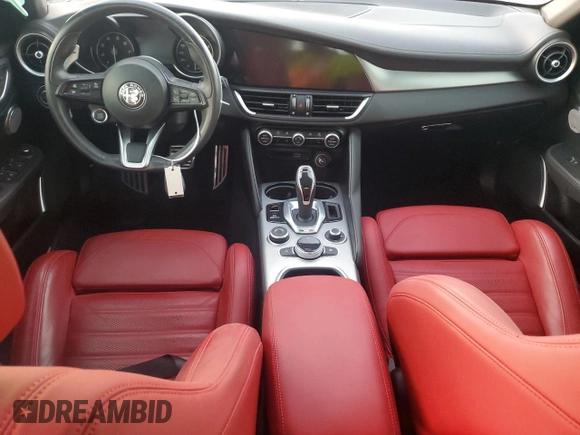 2022 Alfa Romeo Giulia Ti with VIN ZARFAMBN6N7664055, listed as a Copart auction lot 73602404 with 0 mi miles and Salvage Title. Bid and sale history available at carsss.com. Image 8.