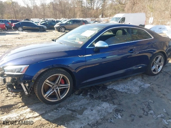 2018 Audi S5 Coupe Prestige with VIN WAUR4AF52JA055241, listed as a IAAI auction lot 41377422 with NaN miles. Bid and sale history available at carsss.com. Image 14.