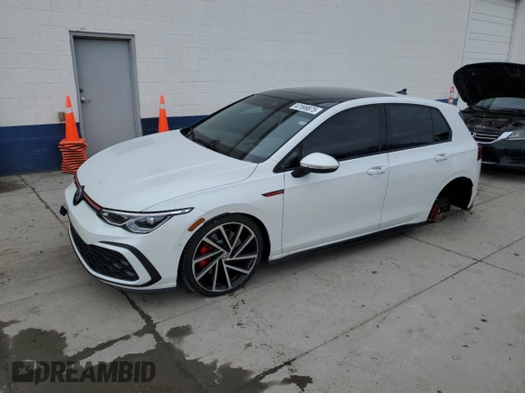 2024 Volkswagen Golf GTI Autobahn with VIN WVWVA7CD2RW222124, listed as a Copart auction lot 47599875 with 5,364 mi miles and Salvage Title. Bid and sale history available at carsss.com. Image 1.