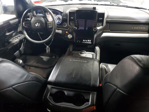 2020 Ram 1500 Limited with VIN 1C6SRFHT5LN138499, listed as a Copart auction lot 44197805 with 92,257 mi miles and Salvage Title. Bid and sale history available at carsss.com. Image 8.