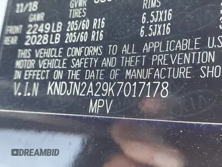 2019 Kia Soul z VIN KNDJN2A29K7017178, wystawiony jako IAAI lot #42310550 z przebiegiem 50 087 mil mil oraz . Historia ofert i sprzedaży dostępna na DreamBid. Obrazek 9.