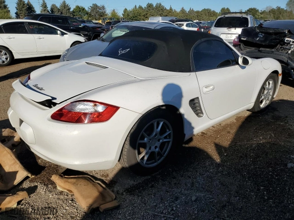 2007 Porsche Boxster with VIN WP0CA29887U711141, listed as a Copart auction lot 72948974 with 89,688 mi miles and Salvage Title. Bid and sale history available at carsss.com. Image 3.
