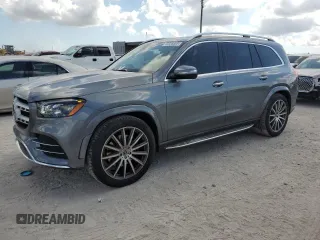 2023 Mercedes-Benz GLS with VIN 4JGFF5KE5PA871121, listed as a Copart auction lot 43038665 with 16,680 mi miles and Salvage Title. Bid and sale history available at carsss.com. Image 1.