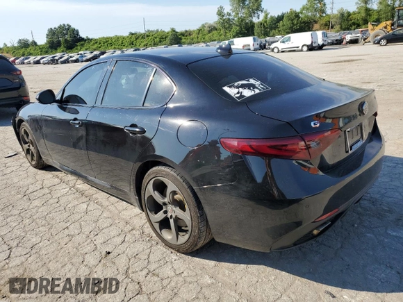 2017 Alfa Romeo Giulia with VIN ZARFAEDN4H7535772, listed as a Copart auction lot 58783614 with Not provided miles and Salvage title. Bid and sale history available at DreamBid. Image 2.