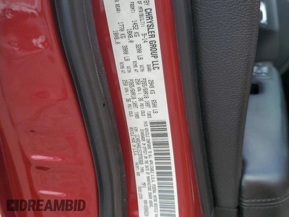 2014 Dodge Durango SXT with VIN 1C4RDHAG1EC970368, listed as a Copart auction lot 58180695 with 164,374 mi miles and Salvage title. Bid and sale history available at DreamBid. Image 13.