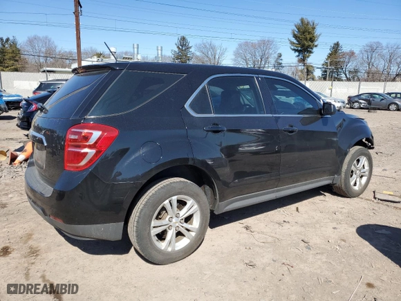 2017 Chevrolet Equinox LS with VIN 2GNALBEK1H1510348, listed as a Copart auction lot 47186795 with 83,145 mi miles and Salvage Title. Bid and sale history available at carsss.com. Image 3.