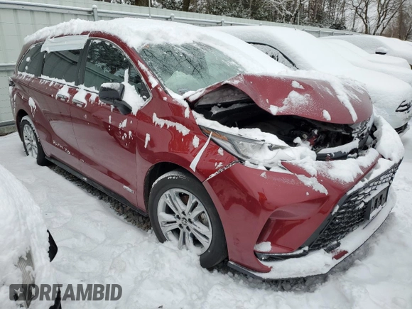 2021 Toyota Sienna XSE with VIN 5TDDSKFC9MS031193, listed as a Copart auction lot 81783884 with 58,932 mi miles and Salvage Title. Bid and sale history available at carsss.com. Image 4.