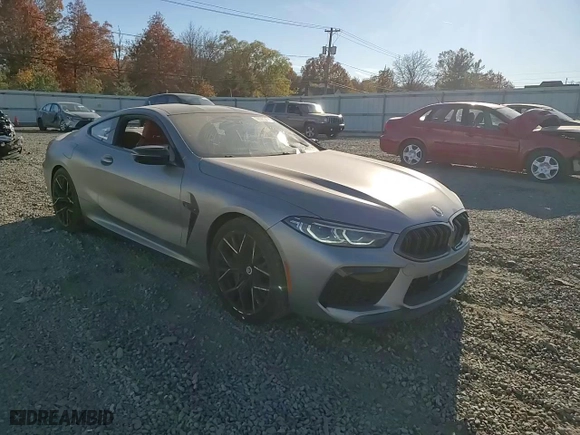 2023 BMW M8 Competition with VIN WBSAE0C09PCM48868, listed as a Copart auction lot 77753414 with 0 mi miles and Salvage Title. Bid and sale history available at carsss.com. Image 10.