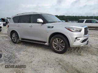 2018 Infiniti QX80 with VIN JN8AZ2NE6J9191550, listed as a Copart auction lot 62253904 with 75,841 mi miles and Salvage Title. Bid and sale history available at carsss.com. Image 4.