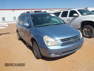 2006 Kia Sedona LX with VIN KNDMB233666054213, listed as a IAAI auction lot 42074176 with 168,080 mi miles. Bid and sale history available at carsss.com. Image 1.