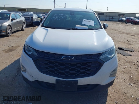 2020 Chevrolet Equinox LT with VIN 2GNAXLEX1L6103082, listed as a IAAI auction lot 41698089 with 91,582 mi miles. Bid and sale history available at carsss.com. Image 12.