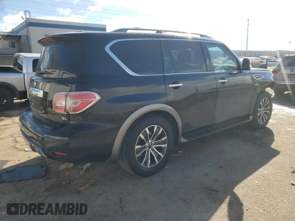 2020 Nissan Armada SL with VIN JN8AY2NC3L9621930, listed as a Copart auction lot 87659145 with 48,285 mi miles and Salvage Title. Bid and sale history available at carsss.com. Image 3.