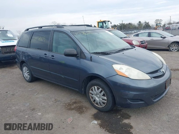2007 Toyota Sienna CE with VIN 5TDZK23CX7S056893, listed as a IAAI auction lot 41838009 with 284,483 mi miles and . Bid and sale history available at carsss.com. Image 1.