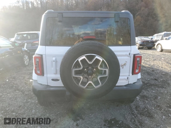 2024 Ford Bronco Outer Banks with VIN 1FMEE8BP9RLA03325, listed as a Copart auction lot 80522554 with 2,081 mi miles and Non Repairable. Bid and sale history available at DreamBid. Image 6.