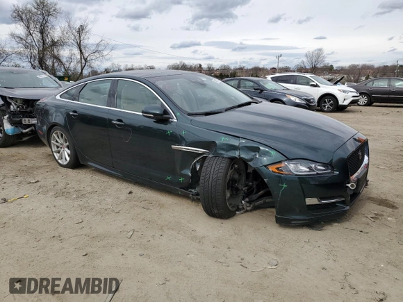 2019 Jaguar XJ with VIN SAJWJ1CDXK8W19559, listed as a Copart auction lot 46617024 with 43,178 mi miles and Salvage Title. Bid and sale history available at carsss.com. Image 4.