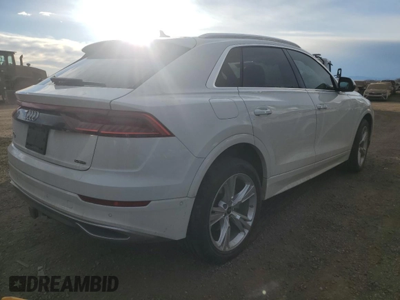 2023 Audi Q8 Premium Plus with VIN WA1BVBF11PD022656, listed as a Copart auction lot 85314434 with Not provided miles and Salvage title. Bid and sale history available at DreamBid. Image 3.