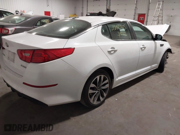 2015 Kia Optima SX with VIN 5XXGR4A74FG487895, listed as a IAAI auction lot 42111045 with 109,442 mi miles and . Bid and sale history available at DreamBid. Image 4.