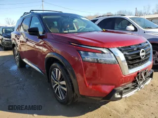 2022 Nissan Pathfinder Platinum with VIN 5N1DR3DK8NC269210, listed as a Copart auction lot 46353535 with 63,491 mi miles and Salvage title. Bid and sale history available at DreamBid. Image 4.