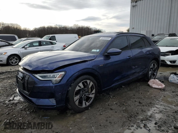 2022 Audi e-tron Premium with VIN WA1AAAGE7NB005033, listed as a Copart auction lot 83364684 with 62,878 mi miles and Salvage Title. Bid and sale history available at DreamBid. Image 1.