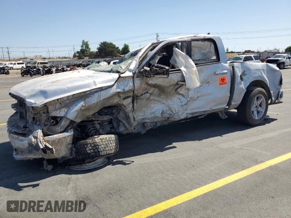2014 Ram 1500 Big Horn z VIN 1C6RR7LT0ES436717, wystawiony jako Copart lot #57288225 z przebiegiem Nie podano mil oraz Szkoda całkowita • Salvage title. Historia ofert i sprzedaży dostępna na DreamBid. Obrazek 1.