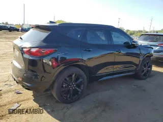 2022 Chevrolet Blazer RS with VIN 3GNKBKRS0NS219177, listed as a Copart auction lot 71610744 with 23,116 mi miles and Salvage title. Bid and sale history available at DreamBid. Image 3.